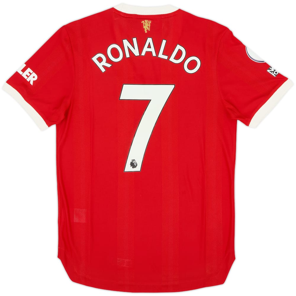 Camiseta auténtica de local del Manchester United 2021-22 Ronaldo #7 (S)