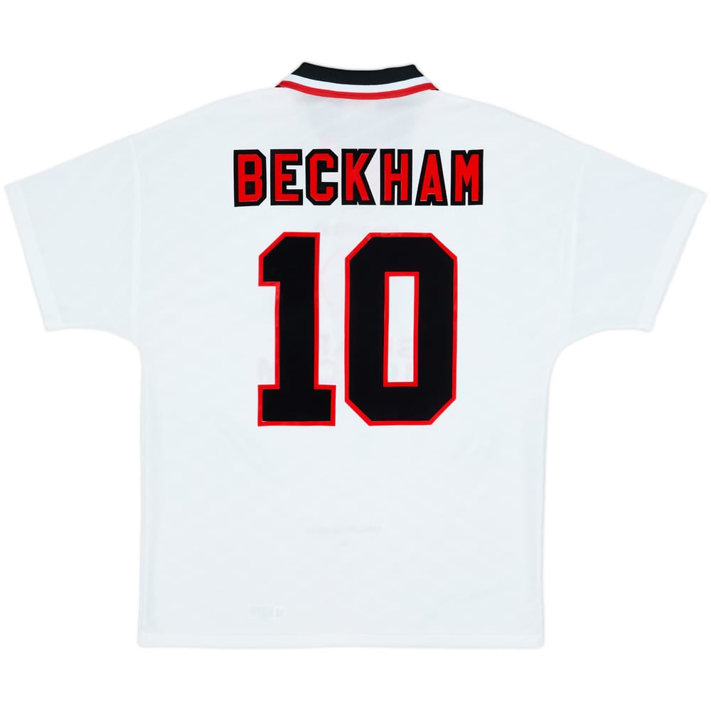 1996-97 Manchester United Away Shirt Beckham #10 - 8/10 - (L)
