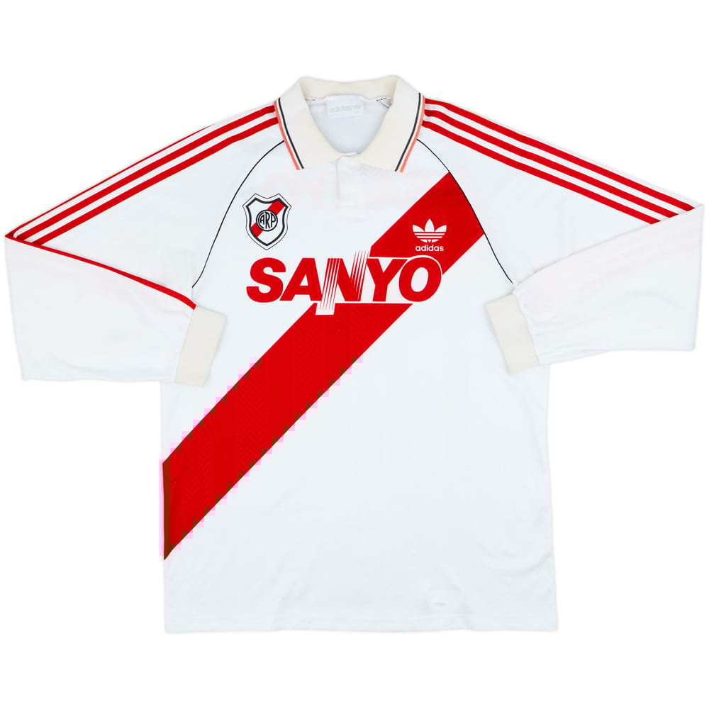 1992-94 River Plate Home L/S Shirt - 7/10 - (XL)