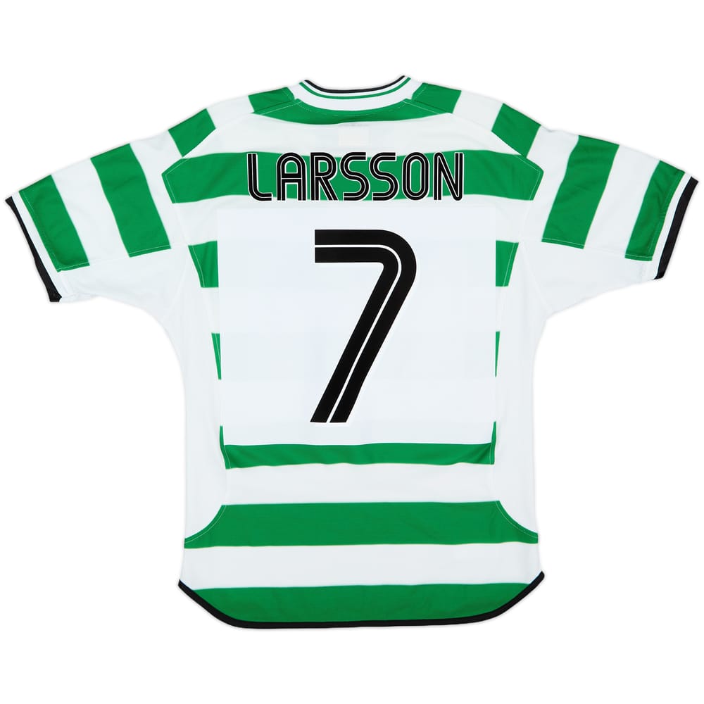 2001-03 Celtic Home Shirt Larsson #7 - 8/10 - (M)