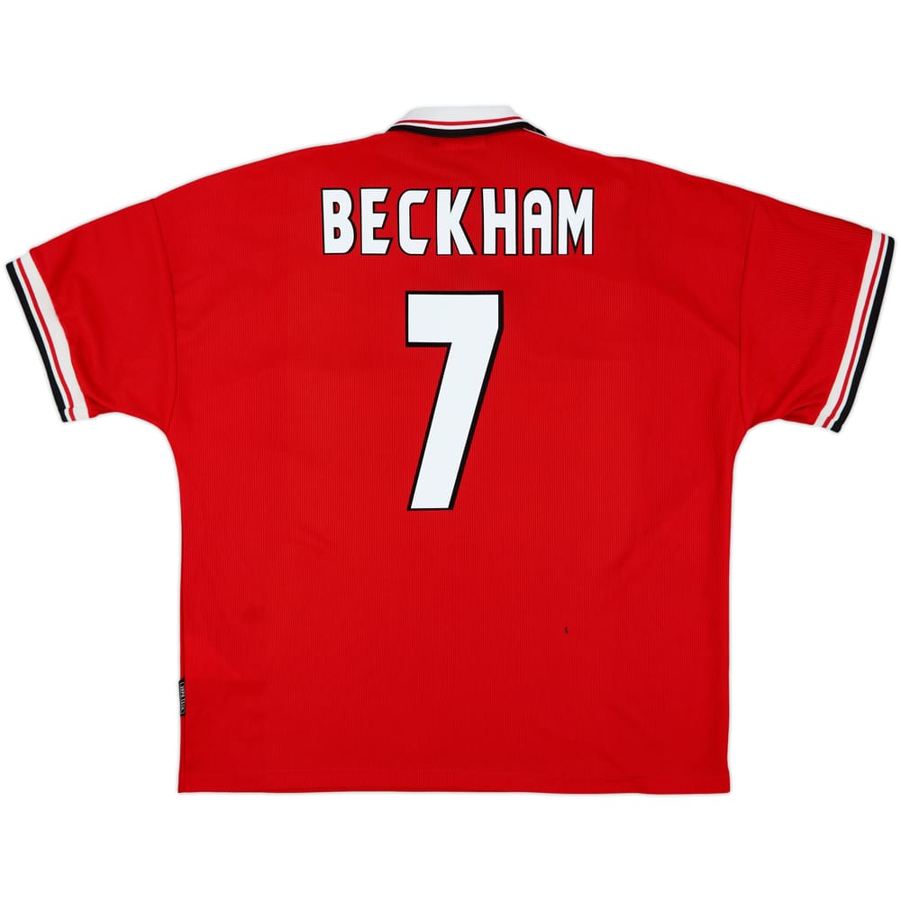 1998-00 Manchester United Home Shirt Beckham #7 - 8/10 - (XXL)