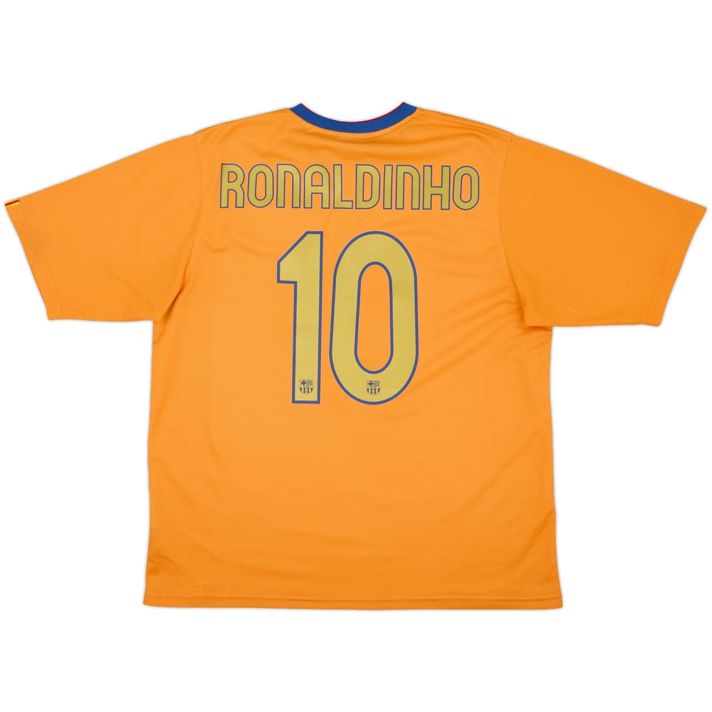 2006-08 Barcelona Basic Away Shirt Ronaldinho #10 - 9/10 - (XL)