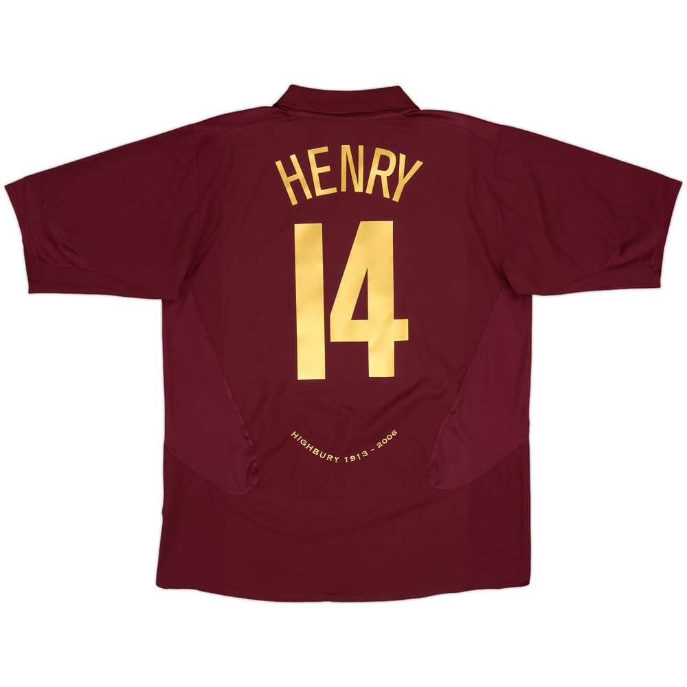 2005-06 Arsenal Home Shirt Henry #14 - 8/10 - (XL)