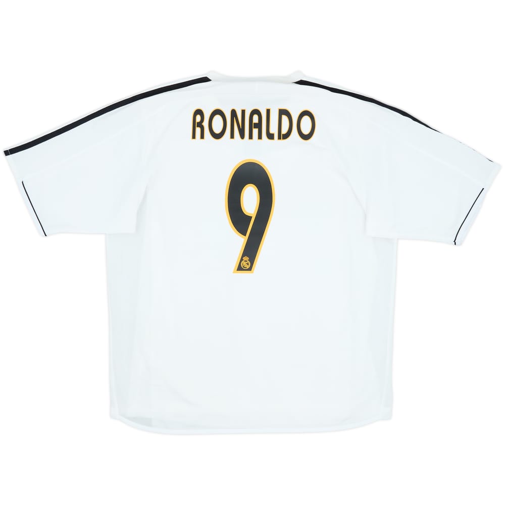 2003-04 Real Madrid Player Issue Home Shirt Ronaldo #9 - 7/10 - (L)