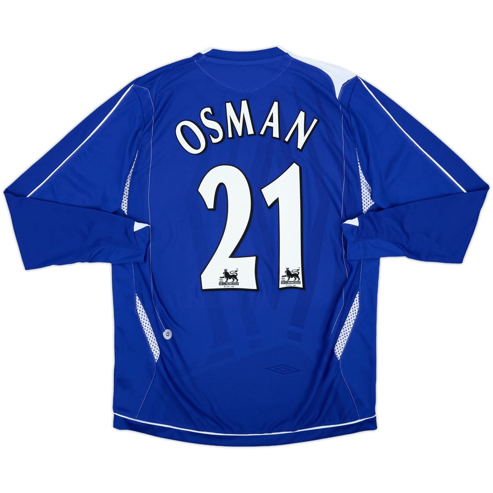 2006-07 Everton Home L/S Shirt Osman #21 - 6/10 - (M)