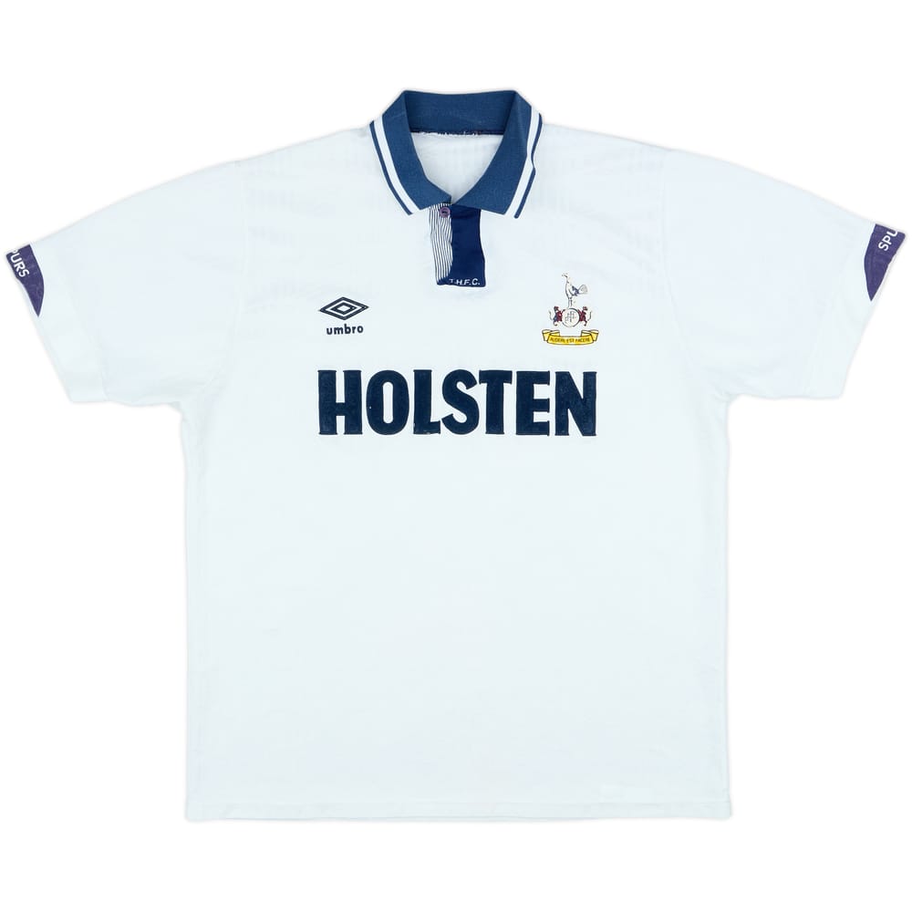 1991-93 Tottenham Home Shirt - 7/10 - (L)