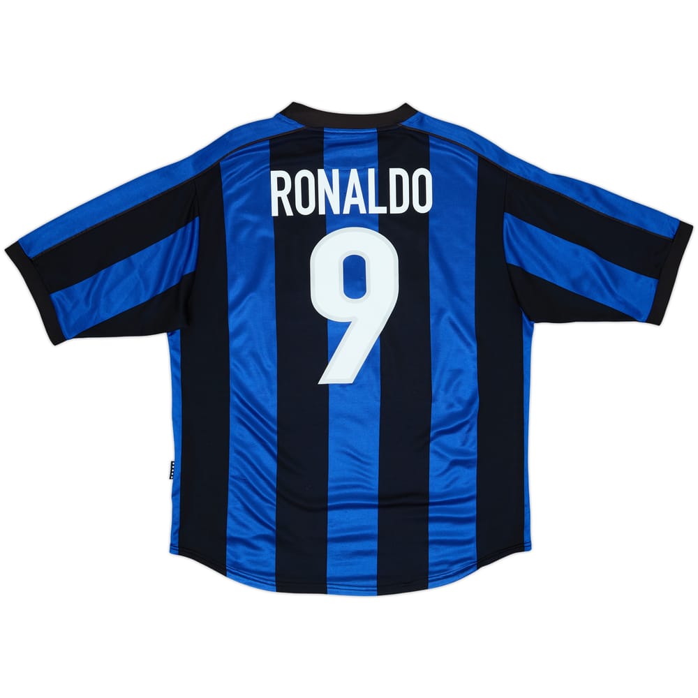 1999-00 Inter Milan Home Shirt Ronaldo #9 - 8/10 - (L)