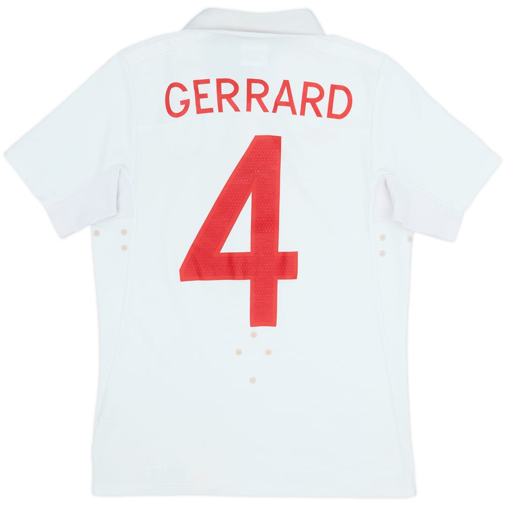 Camiseta de local de Inglaterra 2009-10 Gerrard #4 - 7/10 - (M. Niños)