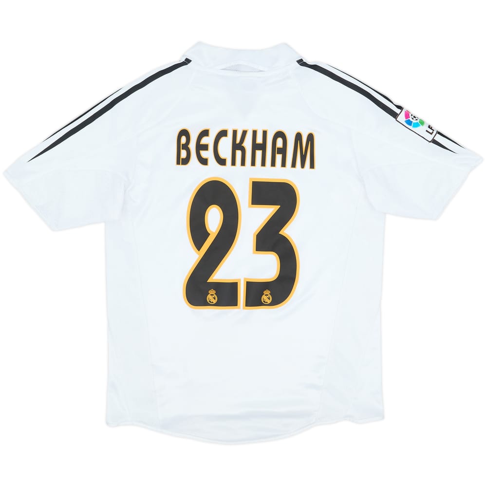 2004-05 Real Madrid Home Shirt Beckham #23 - 7/10 - (L.Boys)