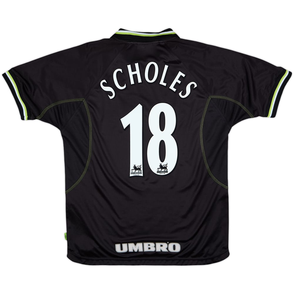 1998-99 Manchester United Third Shirt Scholes #18 - 8/10 - (L)