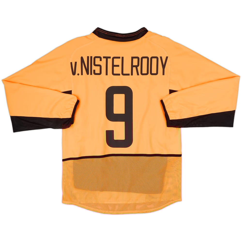 2002-04 Netherlands Player Issue Home L/S Shirt V.Nistelrooy #9 - 8/10 - (S)