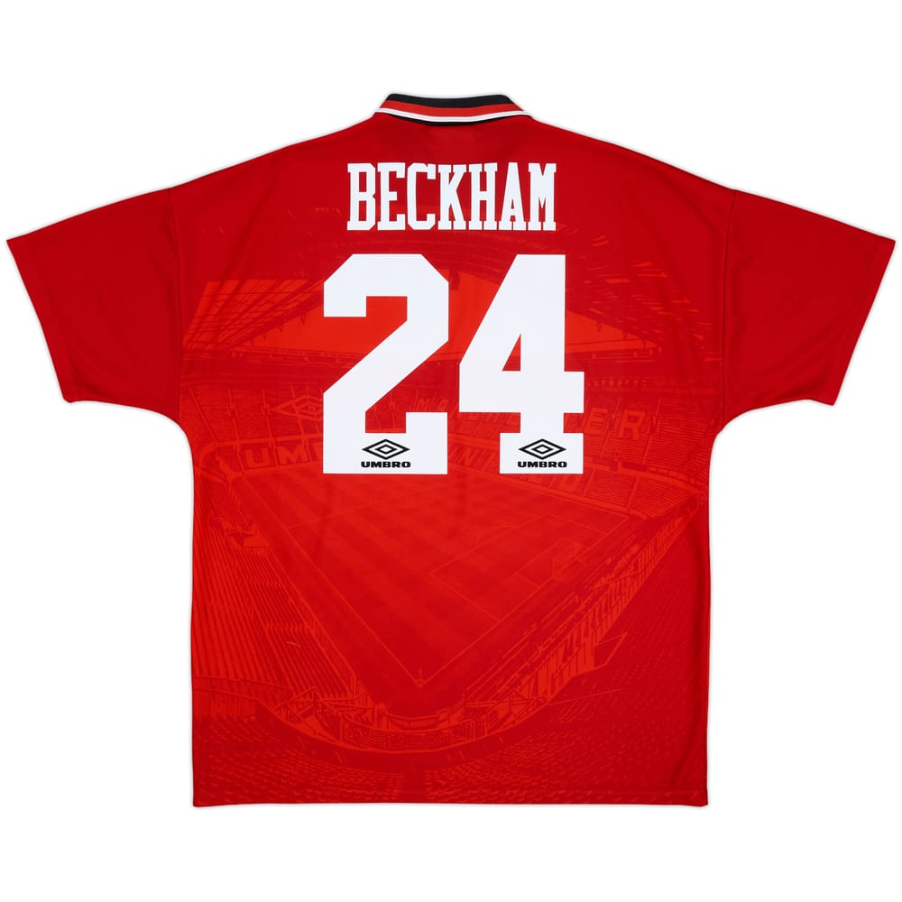 1994-96 Manchester United Home Shirt Beckham #24 - 10/10 - (XL)