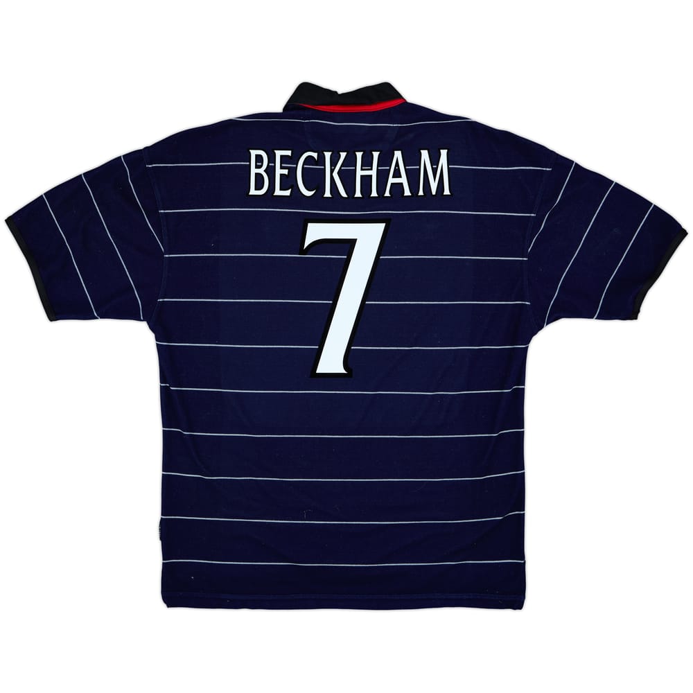 1999-00 Manchester United Away Shirt Beckham #7 - 8/10 - (XL)