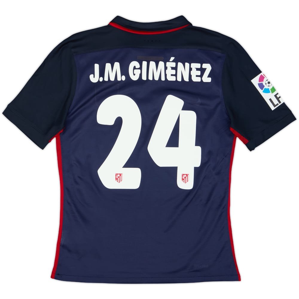 2015-16 Atletico Madrid Authentic Away Shirt J.M.Gimenez #24 - 9/10 - (M)
