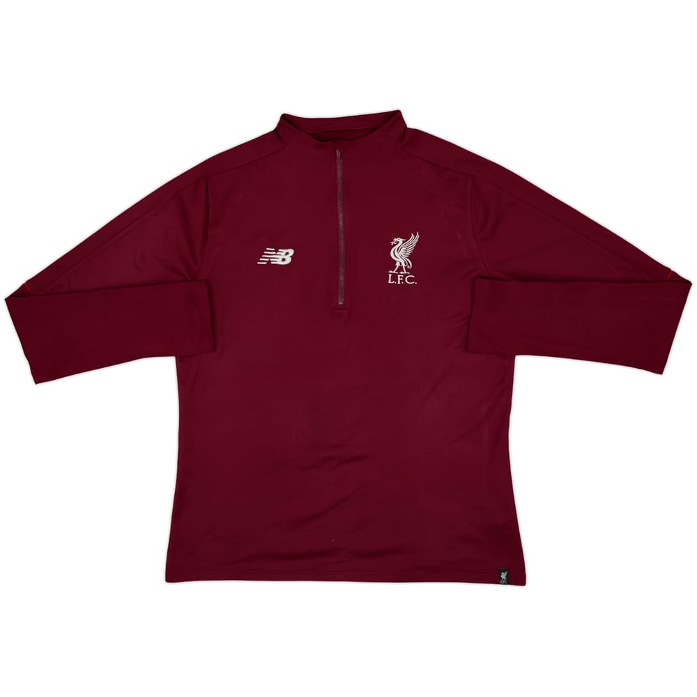 2017-18 Liverpool New Balance 1/4 Zip Training Top - 8/10 - (M)