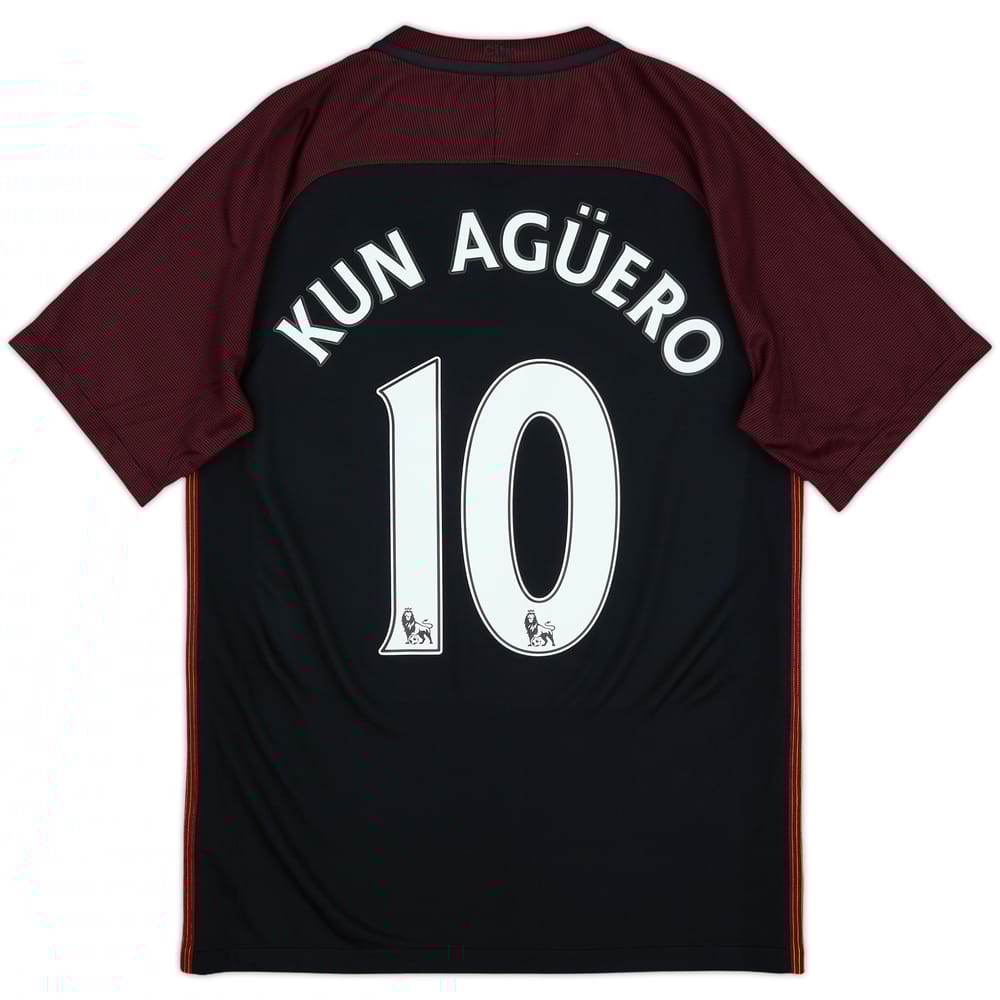 2016-17 Manchester City Away Shirt Kun Aguero #10 - 10/10 - (S)