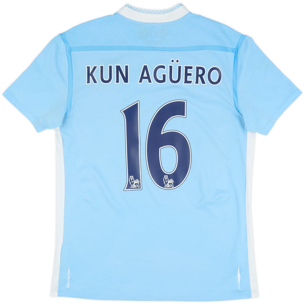 Camiseta de local del Manchester City 2011-12 Kun Aguero #16 - 7/10 - (M)