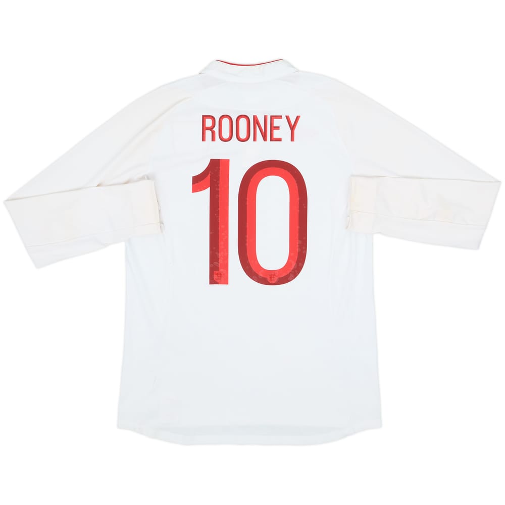 2012-13 England Home L/S Shirt Rooney #10 - 6/10 - (M)