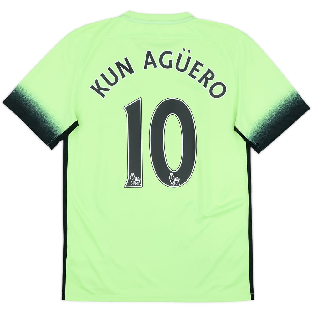 2015-16 Manchester City Third Shirt Kun Aguero #10 - 8/10 - (S)