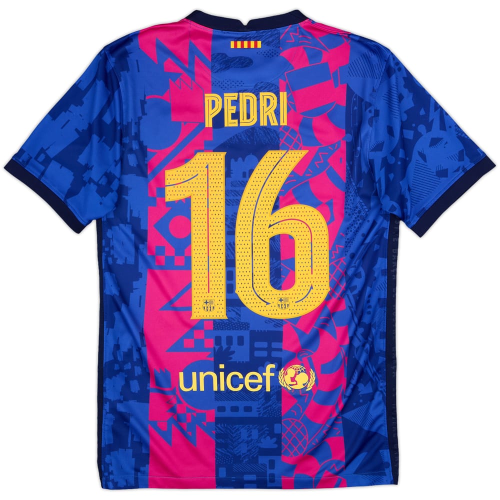 2021-22 Barcelona Third Shirt Pedri #16 - 9/10 - (S)