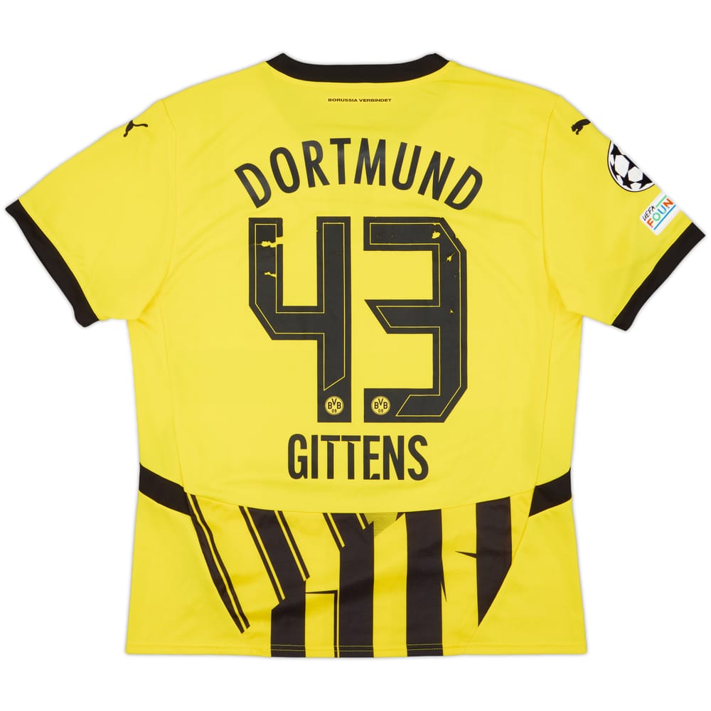 2024-25 Borussia Dortmund Home Cup Shirt Gittens #43 - 5/10 - (L)