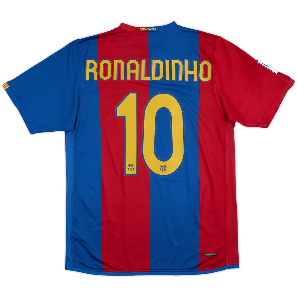 2006-07 Barcelona Home Shirt Ronaldinho #10 - 9/10 - (M)