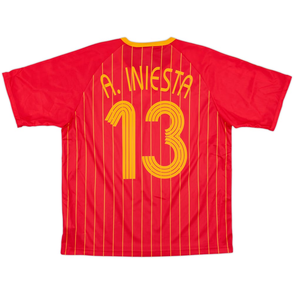 2006-08 Spain Basic Home Shirt A.Iniesta #13 - 10/10 - (L)