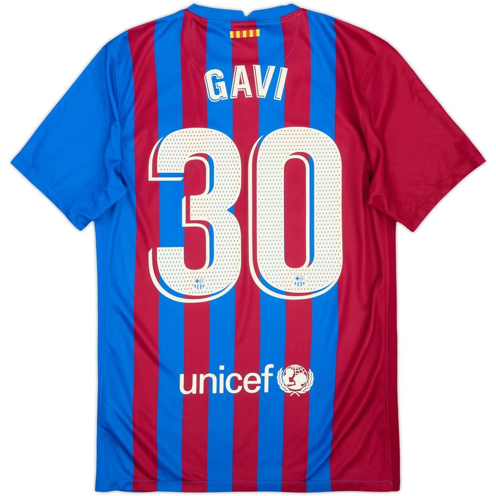 2021-22 Barcelona Home Shirt Gavi #30 - 10/10 - (S)