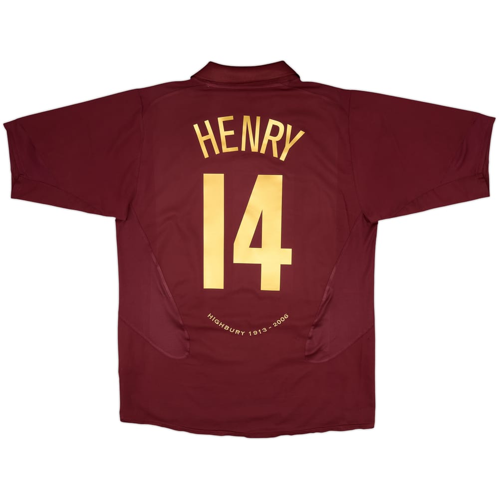 2005-06 Arsenal Home Shirt Henry #14 - 8/10 - (XL)