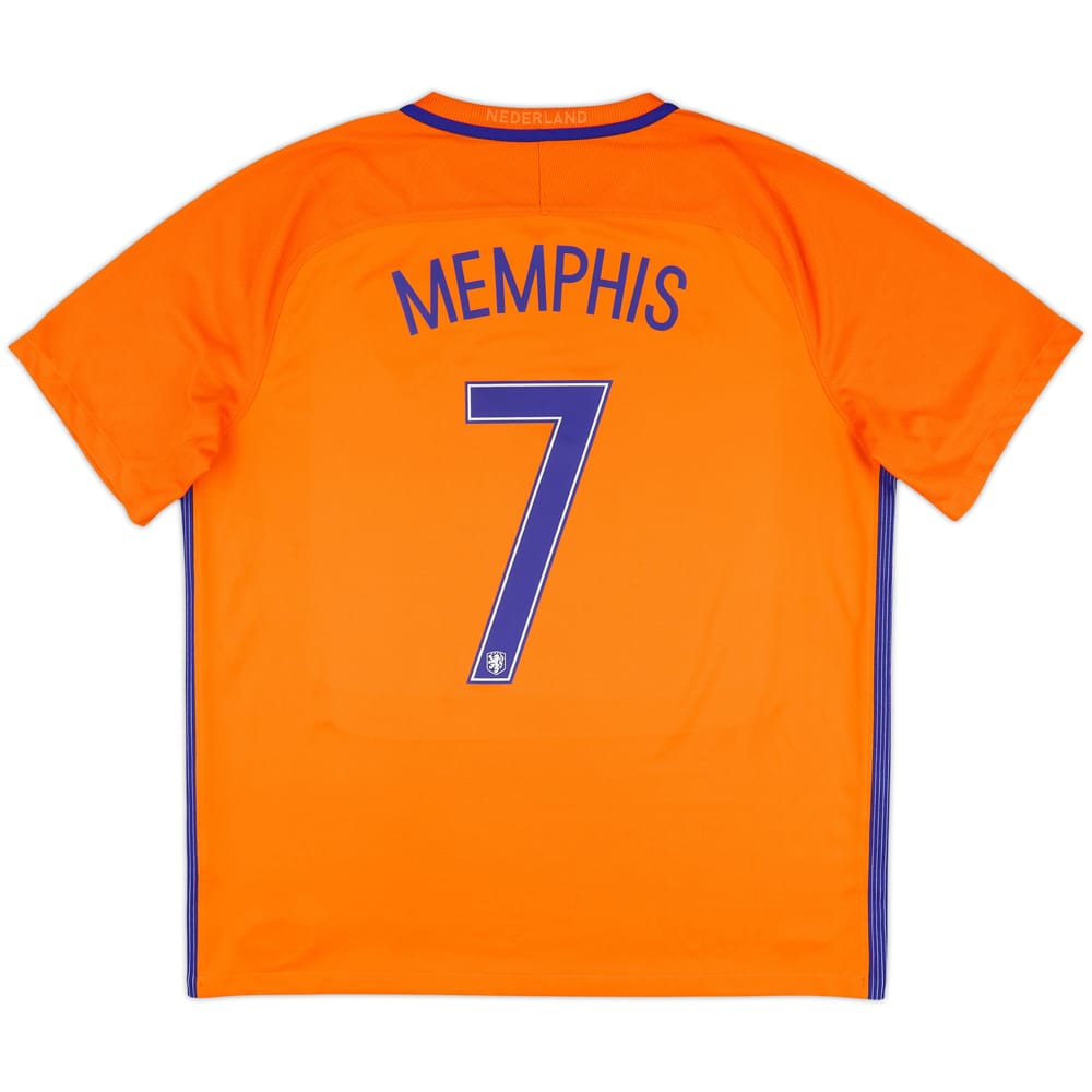 2016 Netherlands Home Shirt Memphis #7 - 10/10 - (XL)