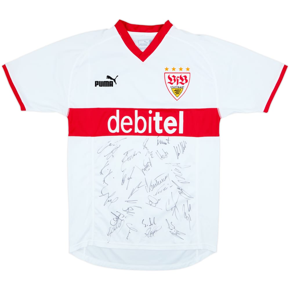 2003-04 Stuttgart Squad Signed Home Shirt - 8/10 - (L)