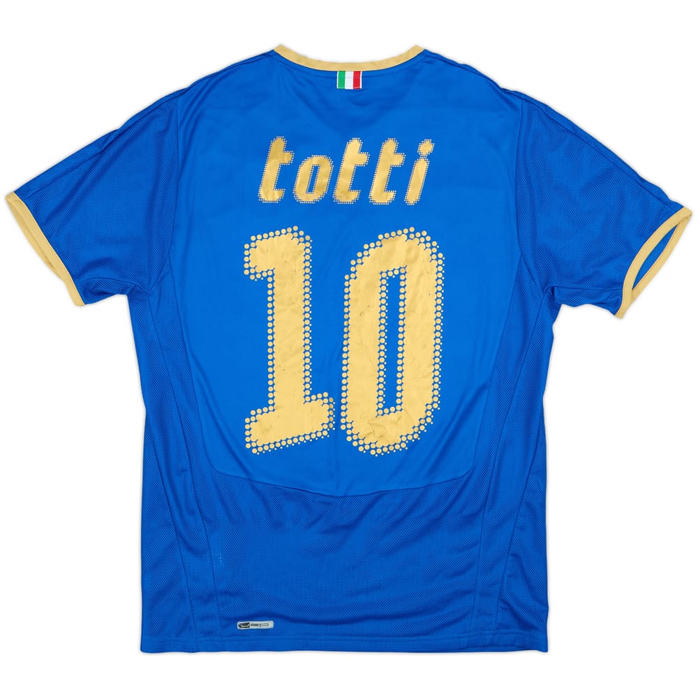 2007-08 Italy Home Shirt Totti #10 - 5/10 - (M)