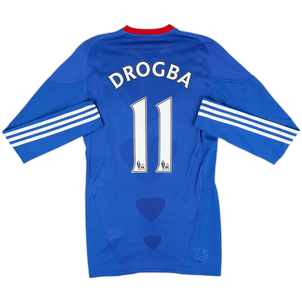 2010-11 Chelsea Player Issue TechFit Home L/S Shirt Drogba #11 - 8/10 - (M)