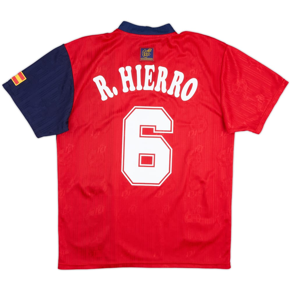 1996-98 Spain Home Shirt R.Hierro #6 - 9/10 - (M)