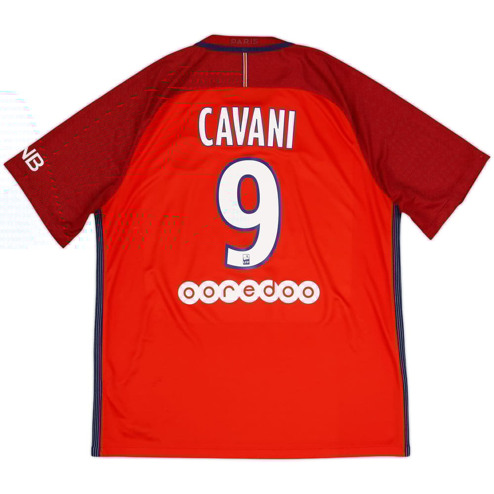 Camiseta de visitante del Paris Saint-Germain 2016-17 Cavani #9 - 6/10 - (XL)
