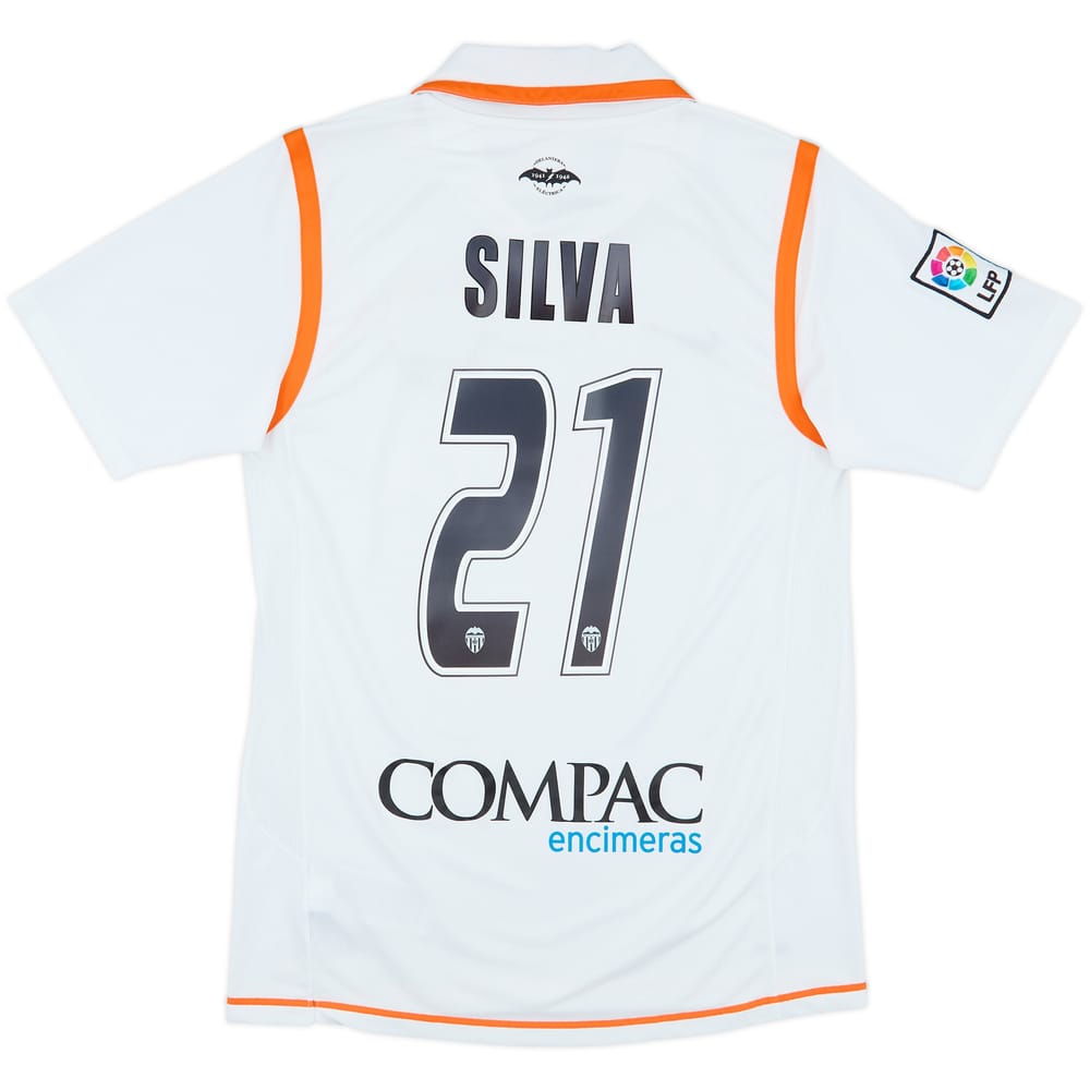 2007-08 Valencia Home Shirt Silva #21 - 6/10 - (M)