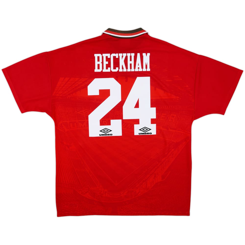 1994-96 Manchester United Home Shirt Beckham #24 - 6/10 - (XL)