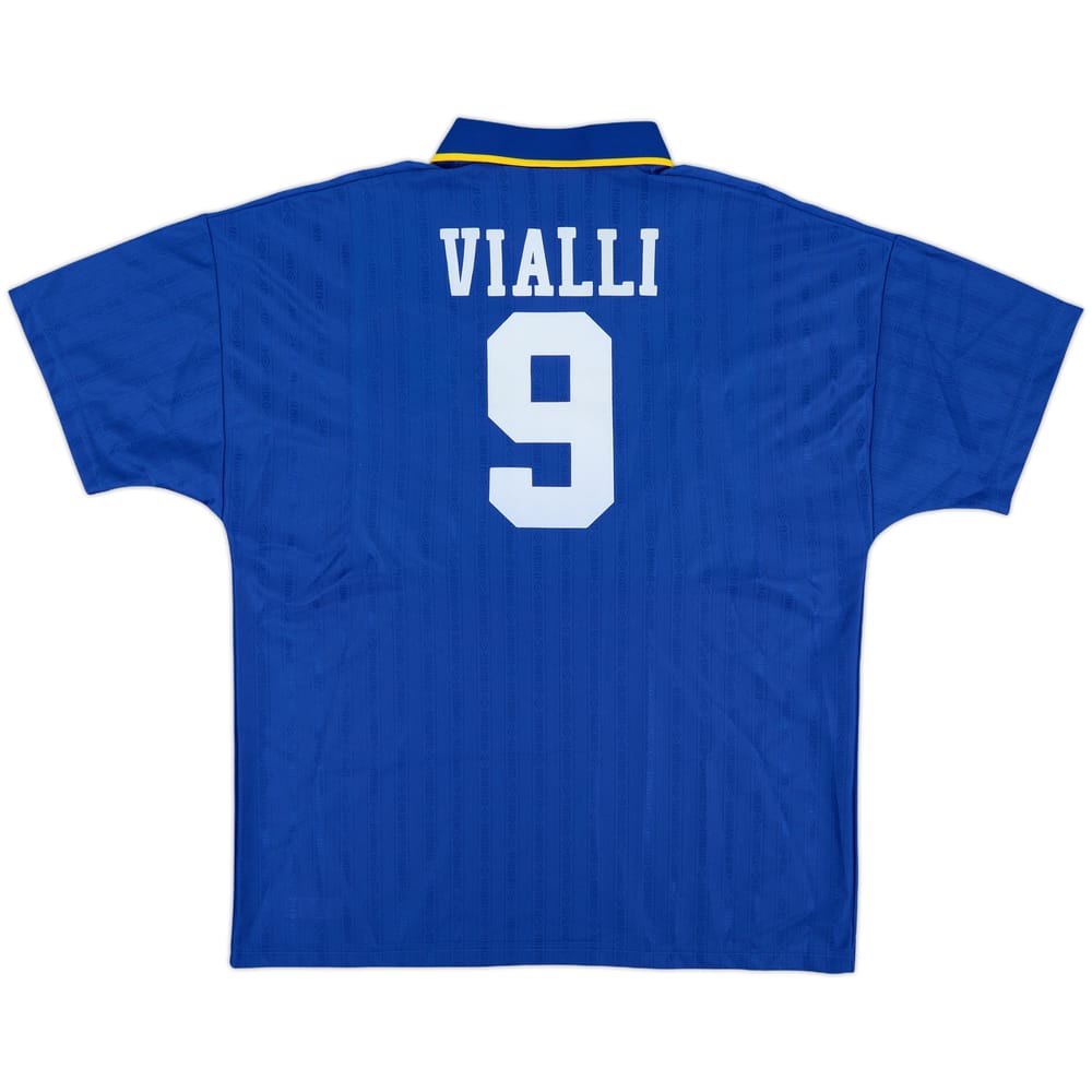 1995-97 Chelsea Home Shirt Vialli #9 - 8/10 - (L)