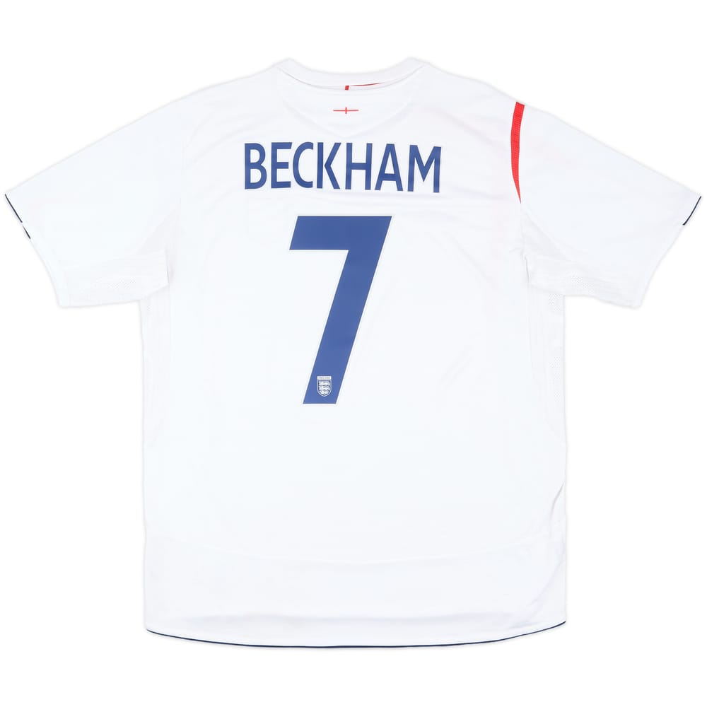 2005-07 England Home Shirt Beckham #7 - 5/10 - (XL)