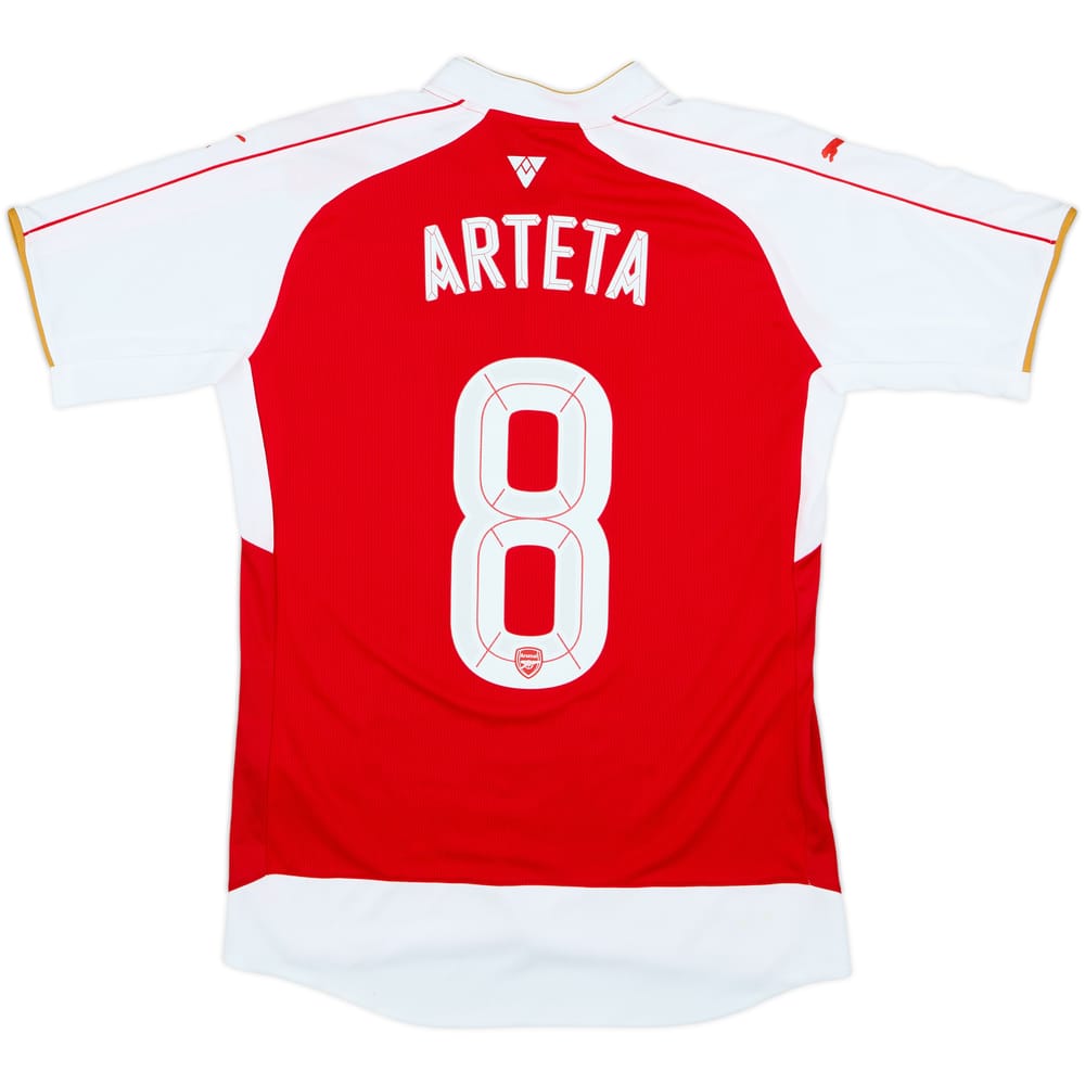 2015-16 Arsenal Home Shirt Arteta #8 (S)