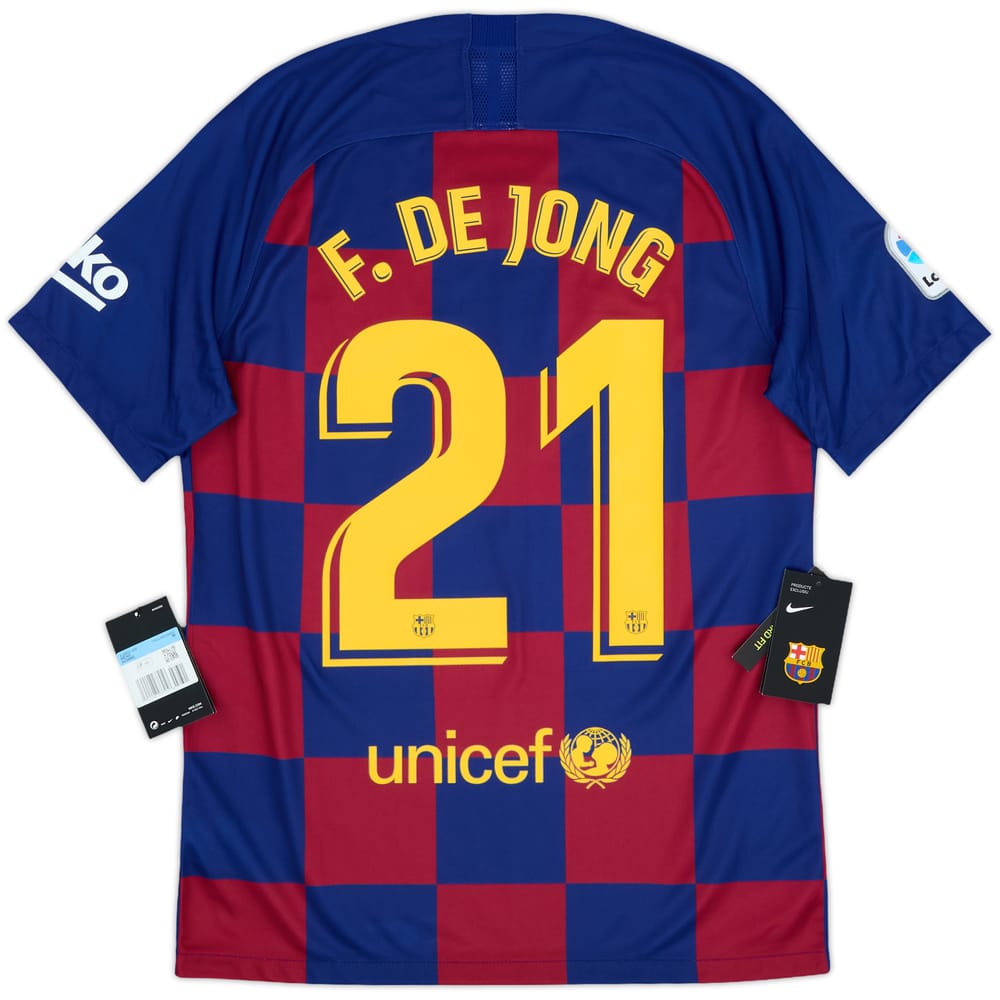 2019-20 Barcelona Home Shirt F.De Jong #21 (M)