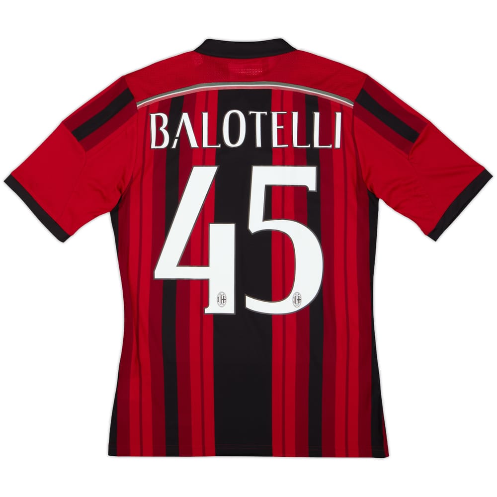 2014-15 AC Milan Home Shirt Balotelli #45 (XS)