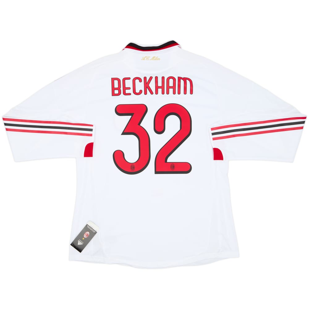 2009-10 AC Milan Player Issue Away L/S Shirt Beckham #32 (XL)