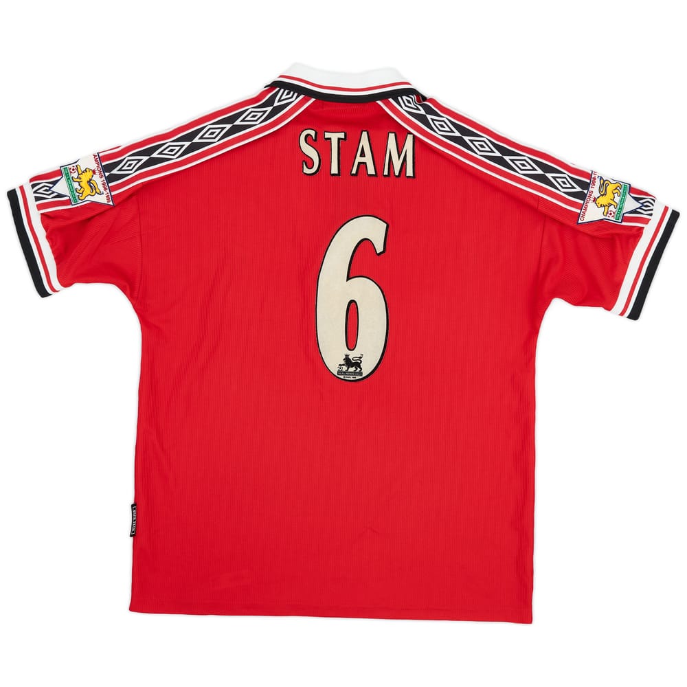 1998-00 Manchester United Home Shirt Stam #6 - 8/10 - (M)