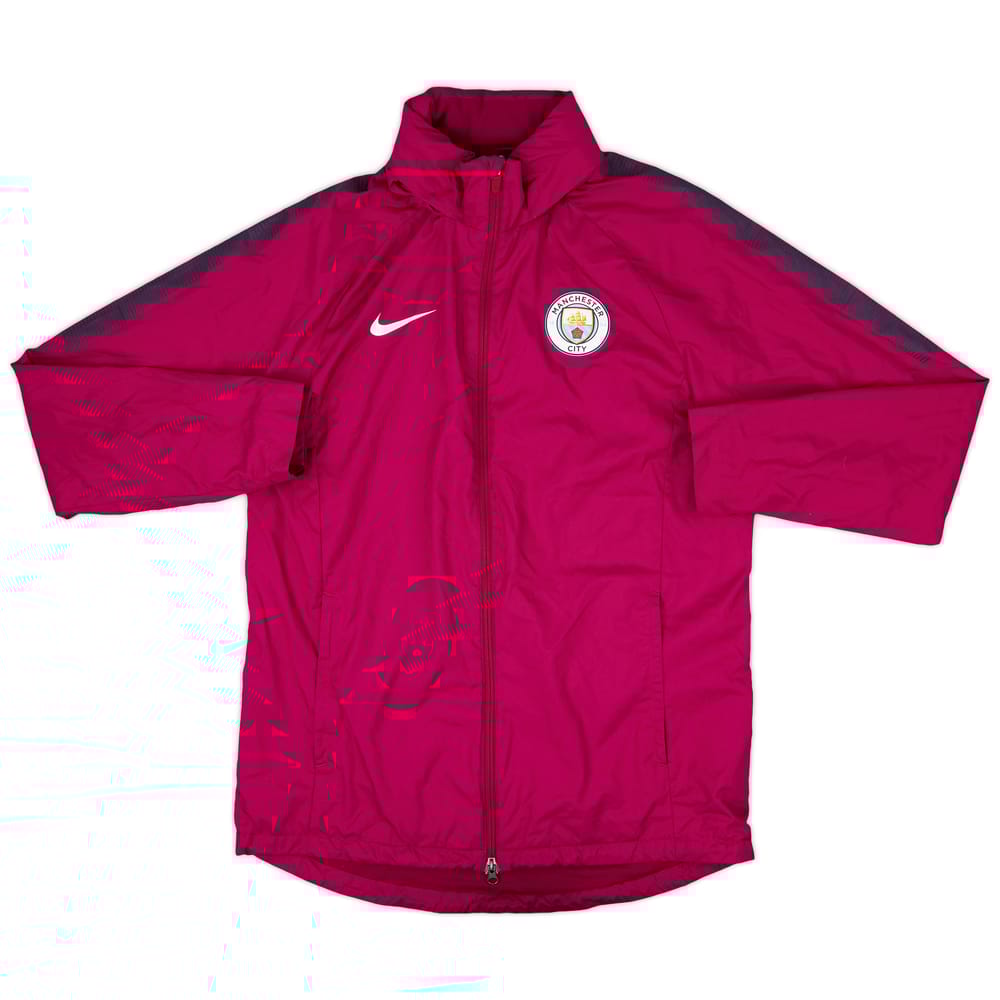2017-18 Manchester City Nike Hooded Rain Jacket - 8/10 - (L)
