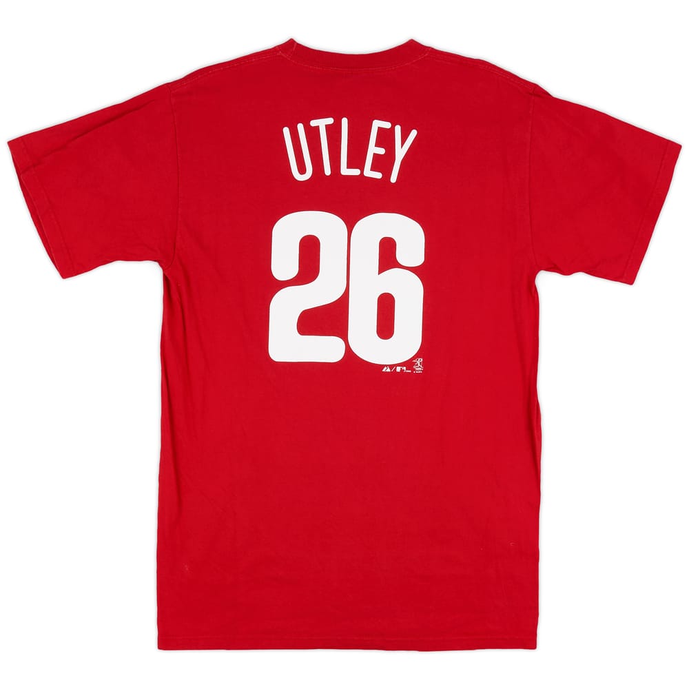 2008 Philadelphia Phillies Utley #26 Majestic Tee - 8/10 - (L)