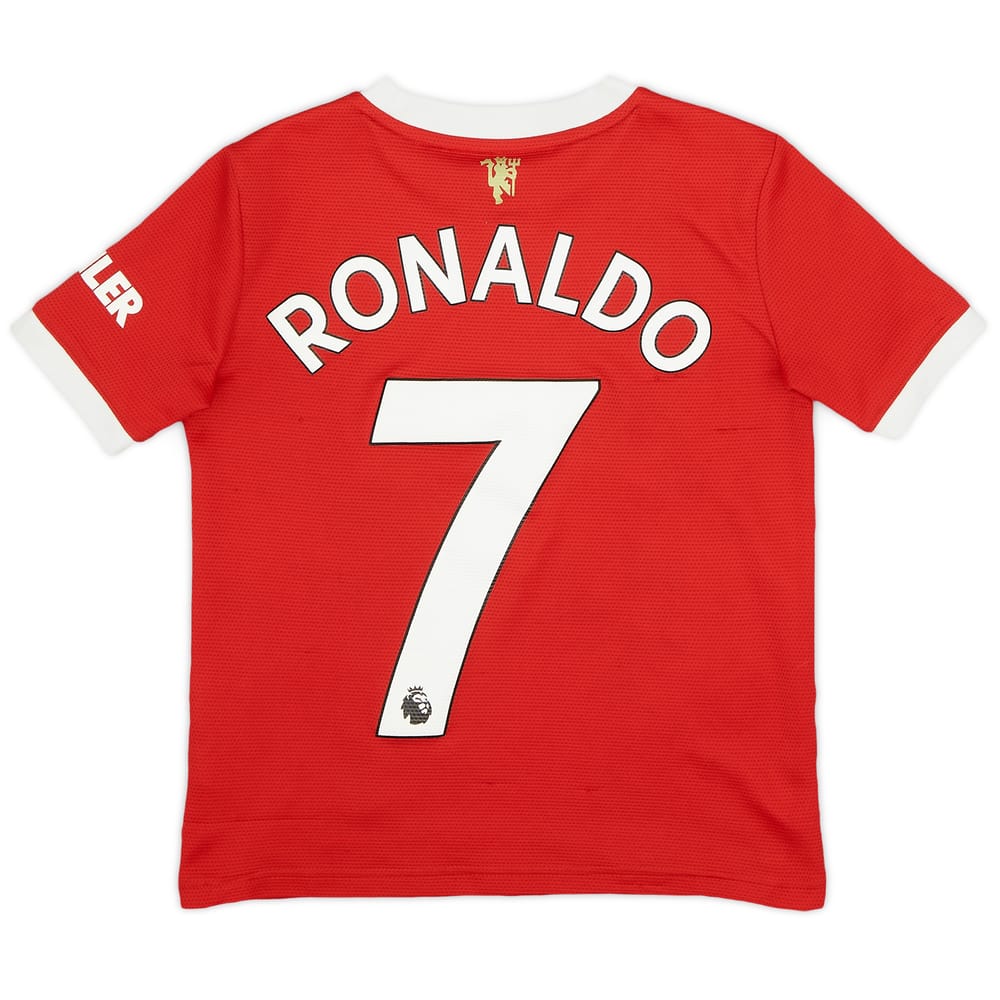 2021-22 Manchester United Home Shirt Ronaldo #7 - 8/10 - (S.Boys)