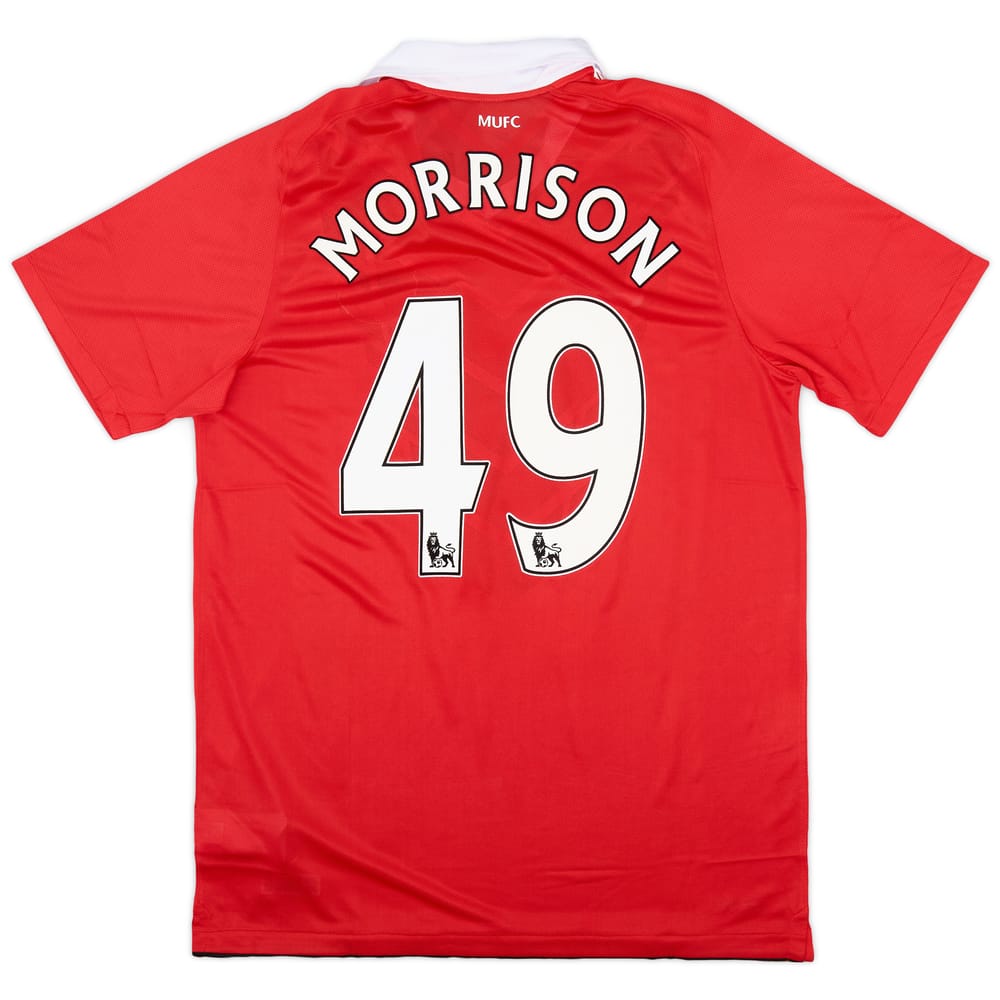 2010-11 Manchester United Home Shirt Morrison #49 (L)