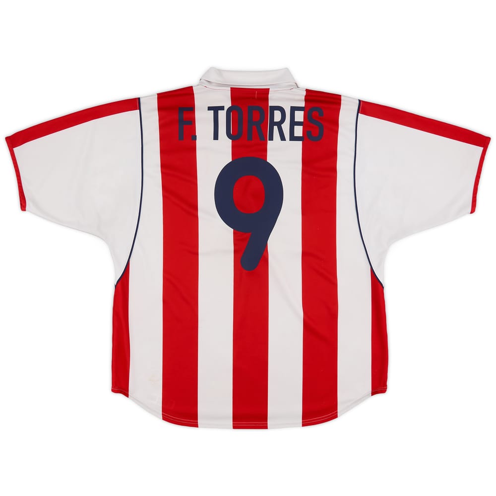 2001-02 Atletico Madrid Home Shirt F.Torres #9 - 6/10 - (XL)