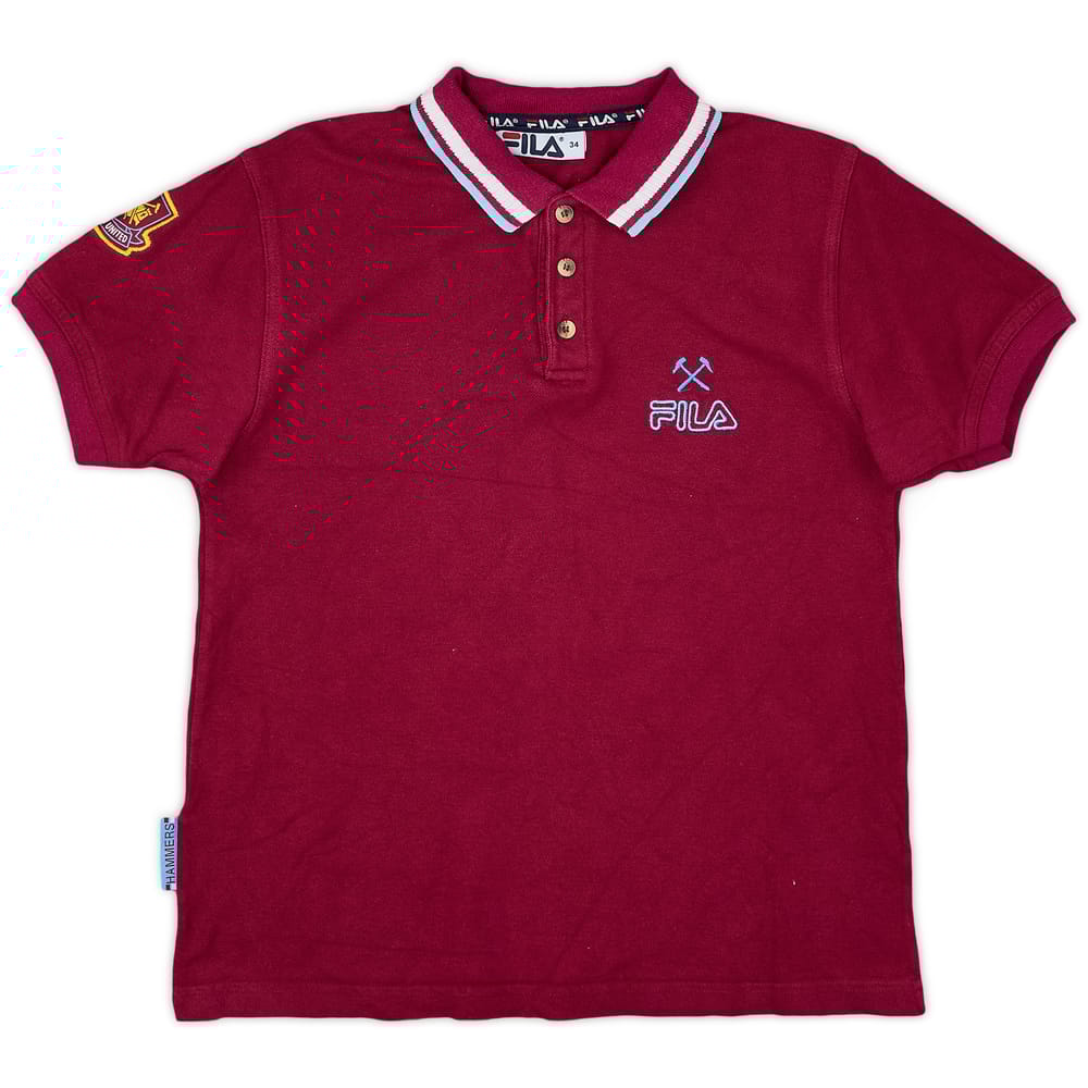 1999-01 West Ham United Fila Polo Shirt - 8/10 - (L.Boys)